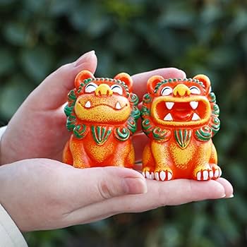 魔除けにいかがですか？　置物 Amazon.co.jp: OBOROZUKI シーサー 置物 オブジェ インテリア